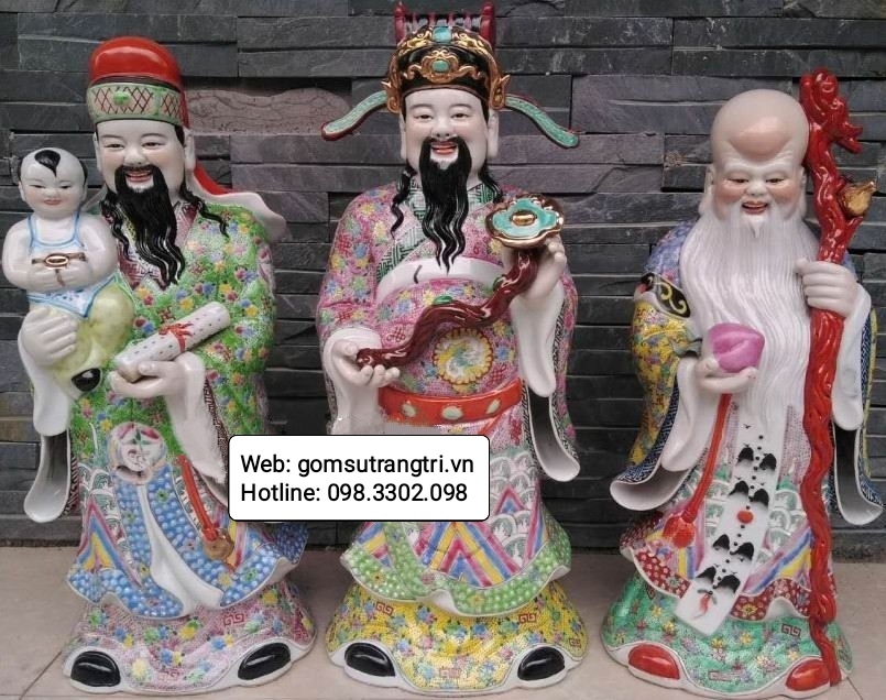 TƯỢNG TAM ĐA GỐM SỨ GIANG TÂY – MANG LẠI HẠNH PHÚC, TÀI LỘC, SỨC KHỎE CHO GIA CHỦ